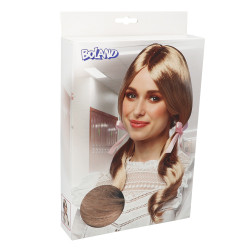 Blond parochňa s copmi, školáčka